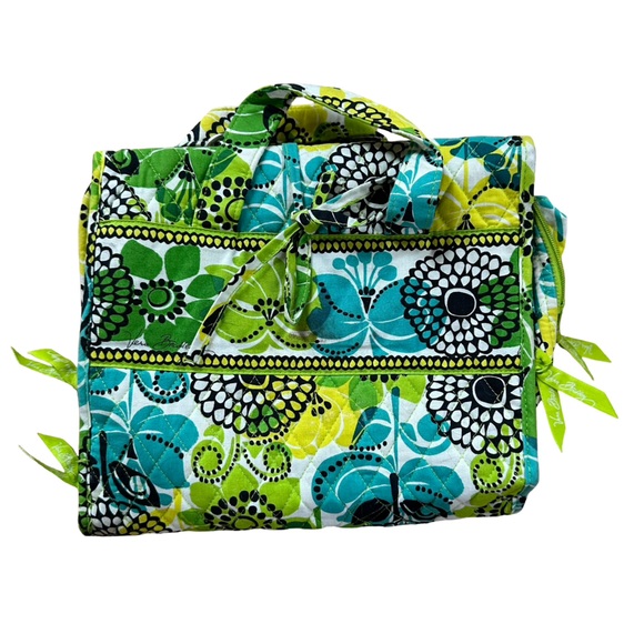 Vera Bradley Handbags - Vera Bradley Hanging Organizer Makeup Toiletry Floral Travel Bag - Lime’s Up